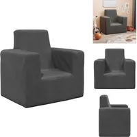 Kindersofa Anthrazit Weich Plüsch - Kindersofa - Kindersofas - Minisofa - Kindersofa