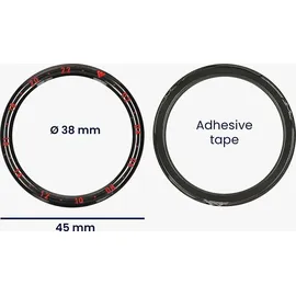 kwmobile Schutzring kompatibel mit Xiaomi Watch S4 eSIM/S3 Fitnesstracker - Bezel Ring Lünette in Schwarz Rot