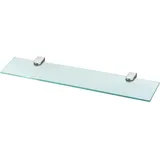 bonsport Glasregal Wandregal für Badezimmer Klarglas - Glas Regal aus 6 mm Sicherheitsglas 50cm - Glasablage Glasregalboden Badablage