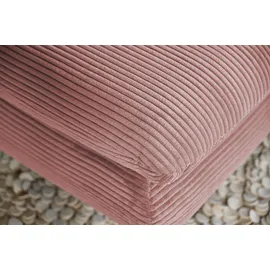 KAWOLA Relaxsessel CHARME Cord 130 x 95 x 160 cm Rosa mit Kissen