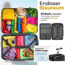 Kesser Hartschalen-Trolley 4-Rollen 66 cm / 84 l schwarz
