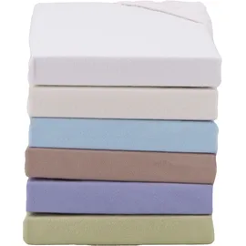 Setex Feinbiber Spannbetttuch wasserdicht 70 x 140 cm beige