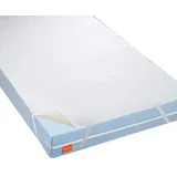 sleepling wasserundurchlässige Molton Matratzenauflage, Inkontinenzauflage mit atmungsaktiver Beschichtung, 95 Grad Kochfest, Made in Germany, Eckgummis, 180 x 200 cm, weiß