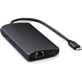 Satechi USB-C Multiport Adapter 8K mit Ethernet V3 Adapter Schwarz