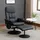 Homcom Relaxsessel mit Fußhocker 76 x 105 x 81 cm Schwarz mit Liegefunktion und Massagefunktion