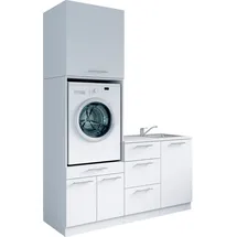 laundreezy Mehrzweckschrank-Set 168 x 238 x 68 cm Weiß