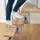 DOLLE Mittelholmtreppe Dublin 71 cm Edelstahl/Holz Metall Perlgrau