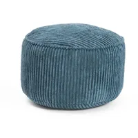 Lumaland Pouf Sitzhocker Cord Ablage kompakt 25x45 cm, pflegeleicht,