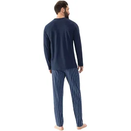 MEY Schlafanzug Straight Blau L