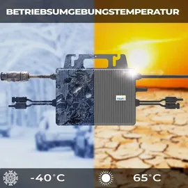 sunniva SUNNIVA® Balkonkraftwerk 800W komplett Steckdose TSUN Wechselrichter, Solaranlage Komplettset, 4x 460W BIFAZIAL, FULL BLACK, Glas-Glas Solarmodule, inkl.5m Kabel, Bluetooth