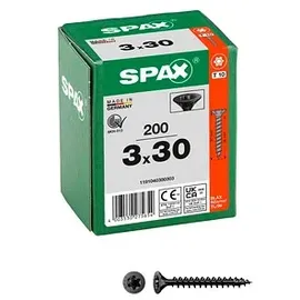 SPAX Universalschrauben T10 3x30 schwarz 200 St.