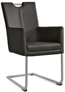 Niehoff Colorado Schwingstuhl AL 652, Rundrohr, Microfaser Atlantis anthrazit