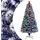 vidaXL Künstlicher Weihnachtsbaum mit Beleuchtung Blau/Weiß 120 cm