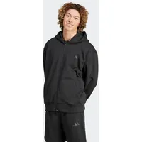 Adidas Kapuzensweatshirt ADIDAS SPORTSWEAR "M A SZN FL FZ", Herren, Gr. XXL, schwarz, Obermaterial: 70% Baumwolle, 30% Polyester, sportlich, Sweatshirts