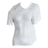 SCHÖLLER Merkur Doppelripp Jacke 1/2 Arm 3er Pack - 6 (L) | Weiss (SC-0060)