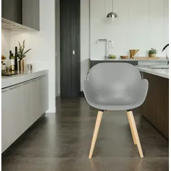 Kadima Design Stuhl Küchenstuhl Konferenzstuhl Design  Buchenholz-Mix 59,5x59x84,5 cm  Grau  HoReCa & Meeting  Linaro Kollektion