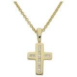 JuwelmaLux Kreuzanhänger JuwelmaLux Anhänger 333/000 (8 Karat) Gold Kreuz mit Zirkonia JL20-02- (1-tlg)