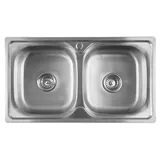 a&n&a aQualine Küchenspüle 81 x 46 cm Silber