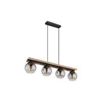GLOBO Conni 1-flg. 85 cm schwarz Glas, Metall