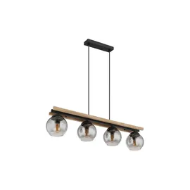 GLOBO Conni 1-flg. 85 cm schwarz Glas, Metall