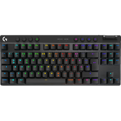 LOGITECH G Pro X TKL Lightspeed LIGHTSYNC RGB, Gaming Tastatur, Mechanisch, Logitech GX Brown, Kabellos, Schwarz