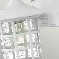 Licht-Erlebnisse Wandaußenleuchte LOUTH Weiß Witterungsbeständiger Verbundwerkstoff Regenglas IP44 23,8
