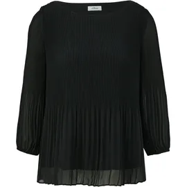 S.Oliver BLACK LABEL Klassische Bluse mit Plisseefalten schwarz 38