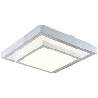LINDBY Mirco LED-Alu-Deckenlampe, eckig, 37,5 cm