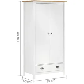 vidaXL Kleiderschrank Hill 89 x 170 x 50 cm Weiß