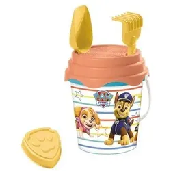 HAPPY PEOPLE 75143 Paw Patrol Eimer-Set mit Schaufel, Harke, Gießkanne Förmchen