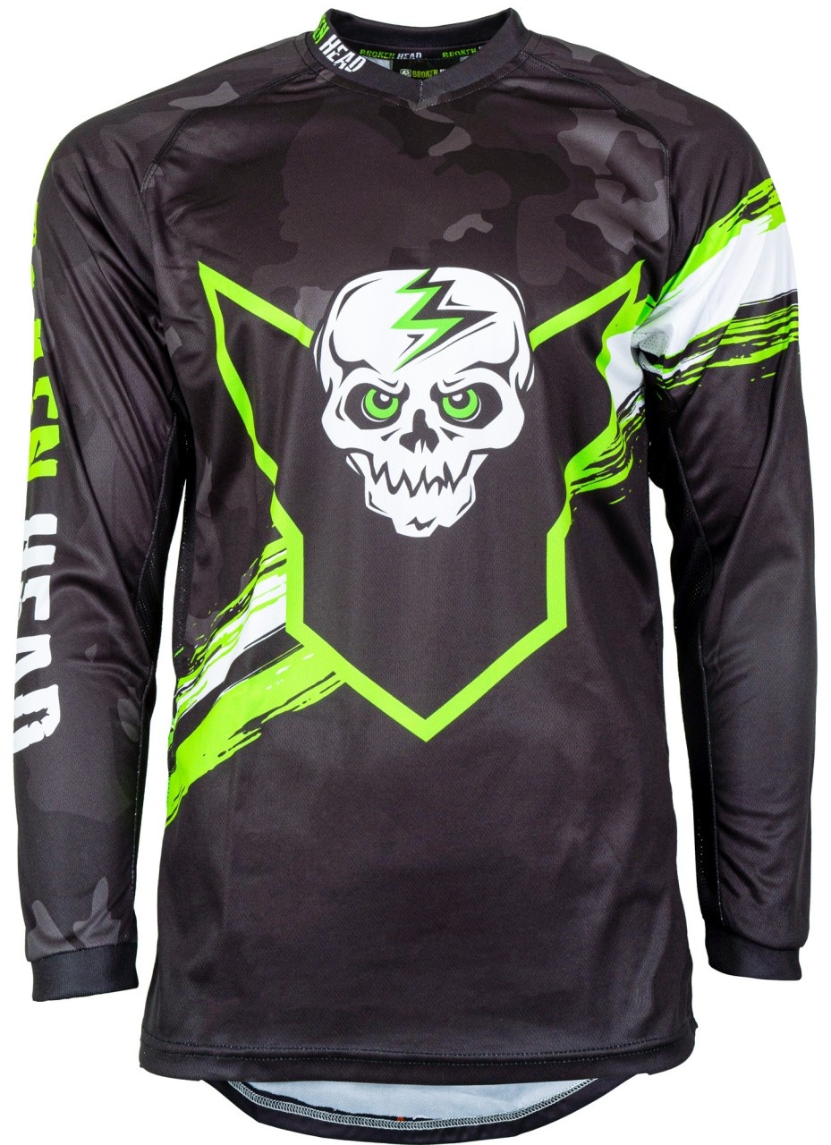 Broken Head MX Jersey Rebelution Grau - Supermoto Motocross MTB