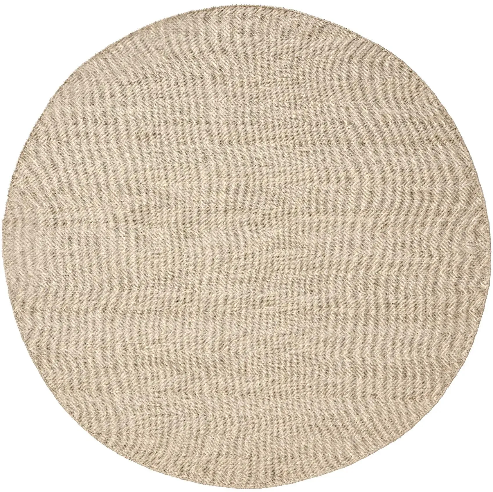 benuta Pure Wollteppich Lars Beige ø 150 cm rund - Naturfaserteppich aus Wolle