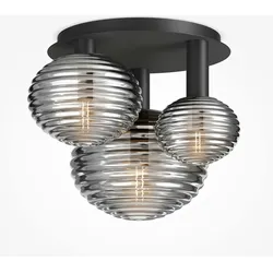 Maytoni Moderne Deckenleuchte Reels, Schwarz, E14, 3x40W, IP20, Maße 385 x 460 x 535 mm – Stilvolle Innenbeleuchtung für Wohn- und Esszimmer