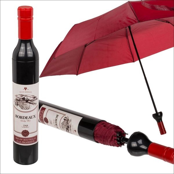 Regenschirm Weinflasche