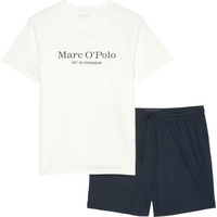 Marc O'Polo Marc O'Polo, Herren, Pyjama, Natural Jersey Schlafanzug, Blau, Weiss, (M)