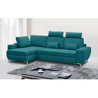99rooms Florence Ecksofa Velours Türkis Links
