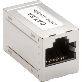 goobay RJ45 Modularkupplung CAT 6A - Silber
