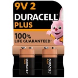 Duracell Plus 9V Block-Batterie Alkali-Mangan 9V 2St.