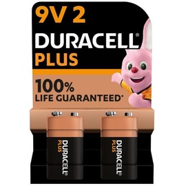 Duracell Plus 9V Block-Batterie Alkali-Mangan 9V 2St.