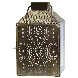 Chic Antique Laterne mit Muster gold, H18/L11/W11 cm, gold