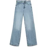 Vero Moda Tessa Straight Fit Ra339 Hochtaillierte Jeans Light Blue Denim 26 32