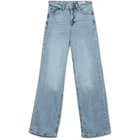 Vero Moda Tessa Straight Fit Ra339 Hochtaillierte Jeans Light Blue Denim 26 32