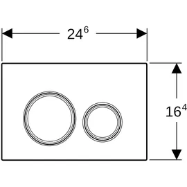 Geberit Sigma50 Betätigungsplatte rund schwarzchrom/schwarz