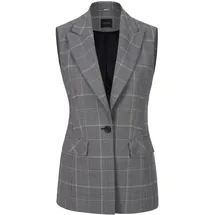 Madeleine Klassisch-elegante Glencheck-Weste in schwarz / wollweiß), | Gr.: 42