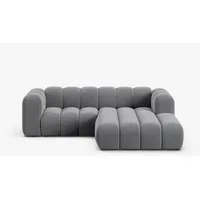 Micadoni Ecksofa Lupine, modular 3-Sitzer grau