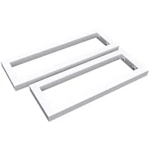 doporro Sogood - doporro 45x3x15 cm rostfreie Edelstahl Wandkonsole weiß Wandhalter WH01 Träger Regalträger Regalhalter (2 Stück) - Weiß | Rechteckig