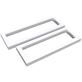 doporro Sogood - doporro 45x3x15 cm rostfreie Edelstahl Wandkonsole weiß Wandhalter WH01 Träger Regalträger Regalhalter (2 Stück) - Weiß | Rechteckig