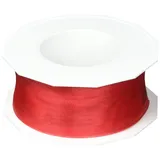 Präsent Geschenkband Polyester einfarbig Rot 40 mm x 25 m
