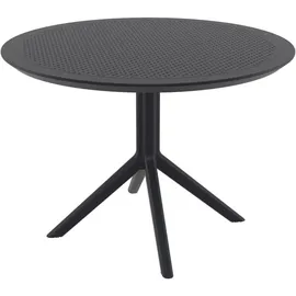 CLP Gartentisch Ø 105 x 74 cm Schwarz