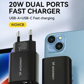 wozinsky USB-A auf USB-C 20W Adapter Schwarz